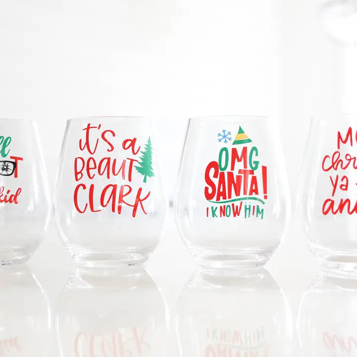 Holiday Acrylic Wine Glasses | Gifts for Movie Lovers