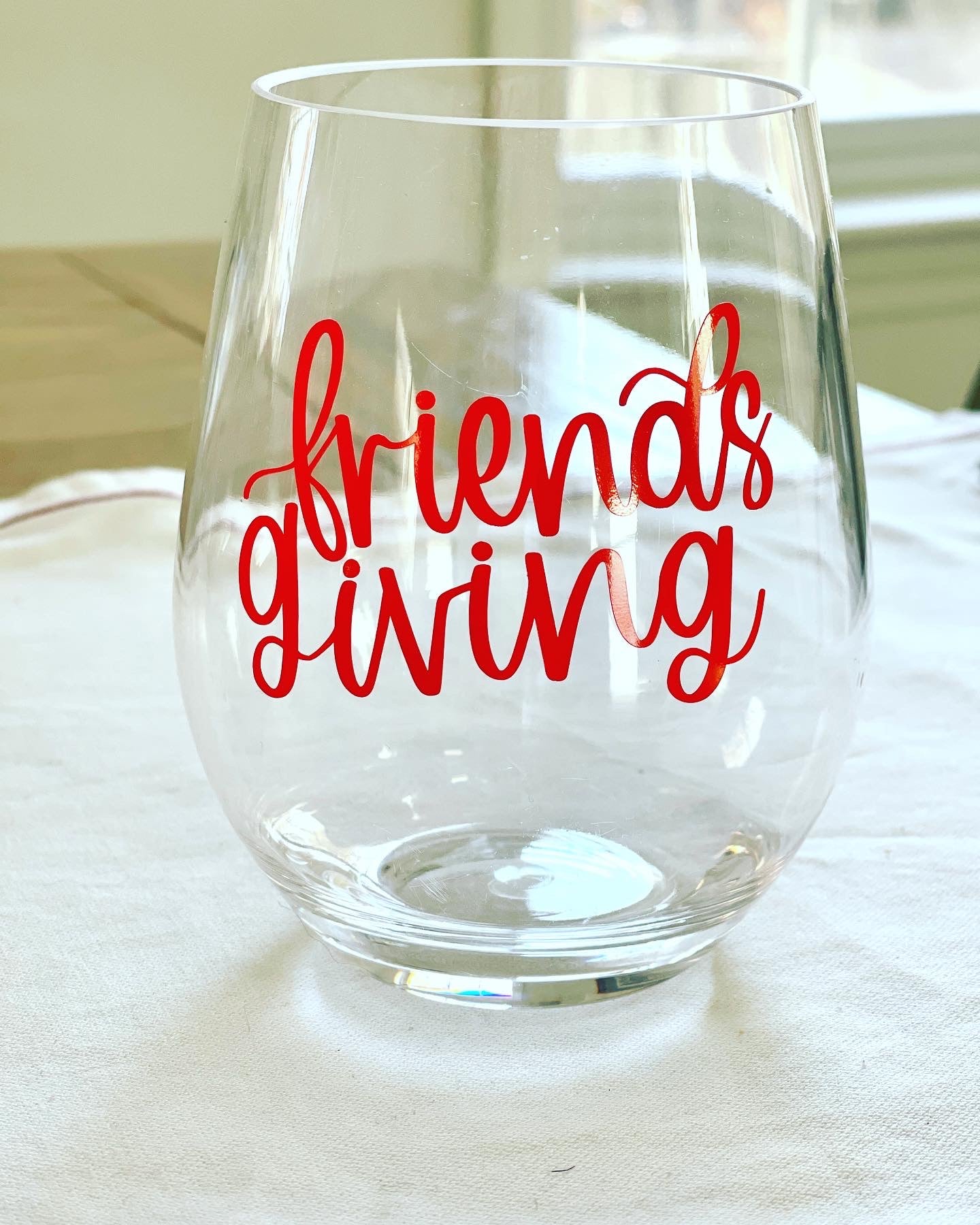 Thanksgiving & Friendsgiving Acrylic Wine Glasses