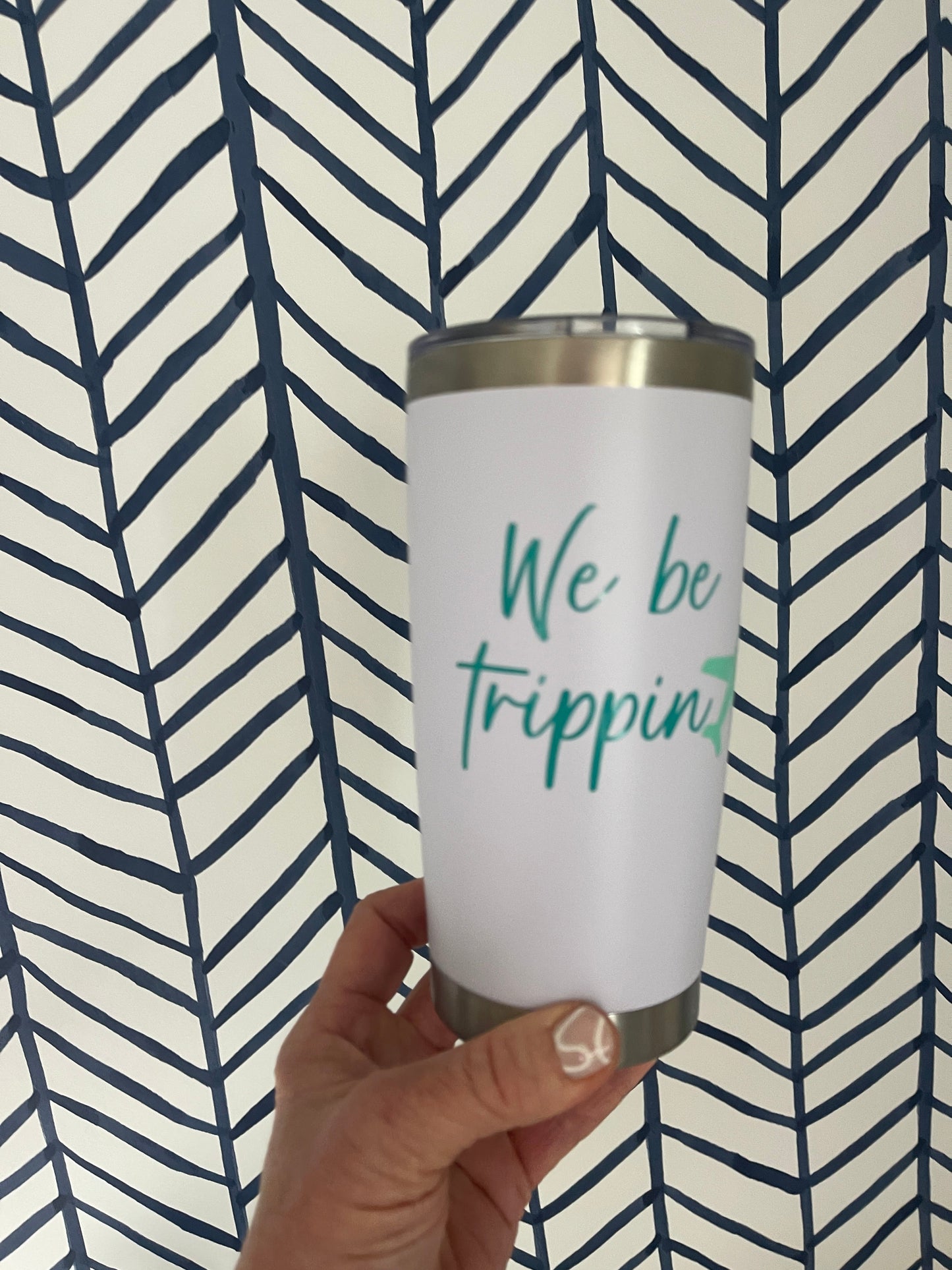 Custom Tall Stainless Steel Tumbler with Lid Everything Labeled