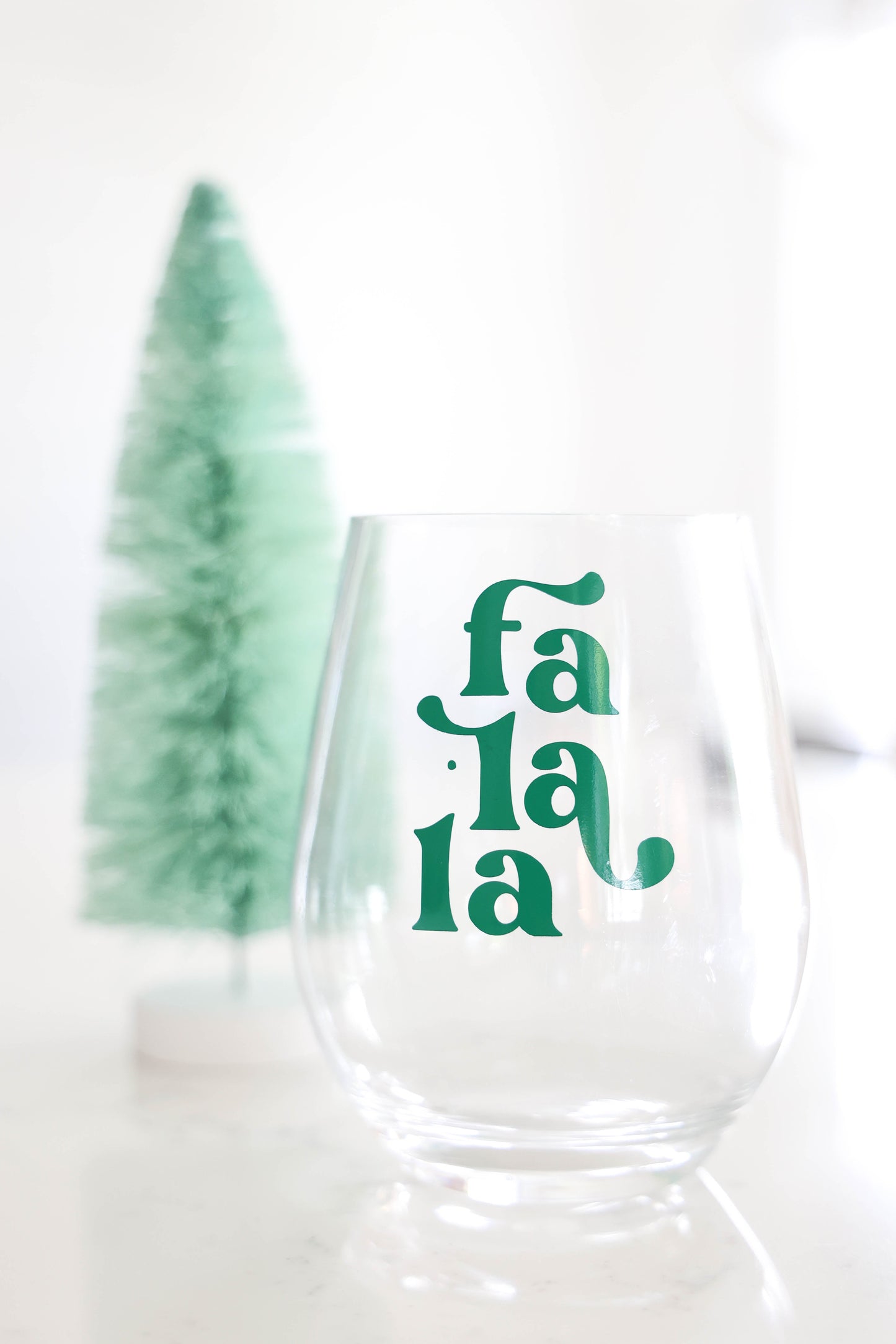 Holiday Acrylic Wine Glasses | Hostess Gift | Stemless Everything Labeled