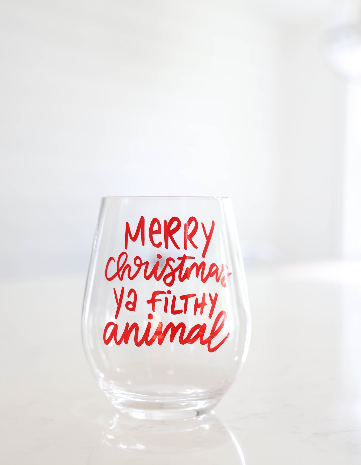 Christmas Movie Quote Wine Glasses | Gifts for Holiday Film Fans Everything Labeled