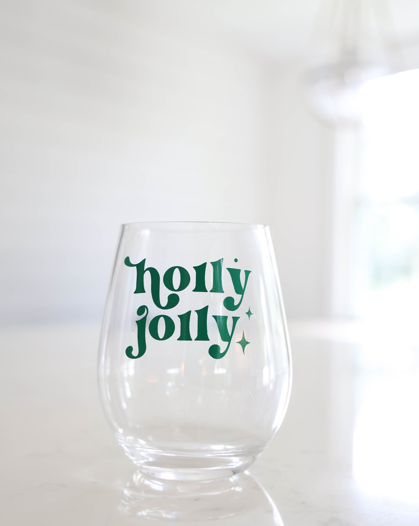 Holiday Acrylic Wine Glasses | Hostess Gift | Stemless