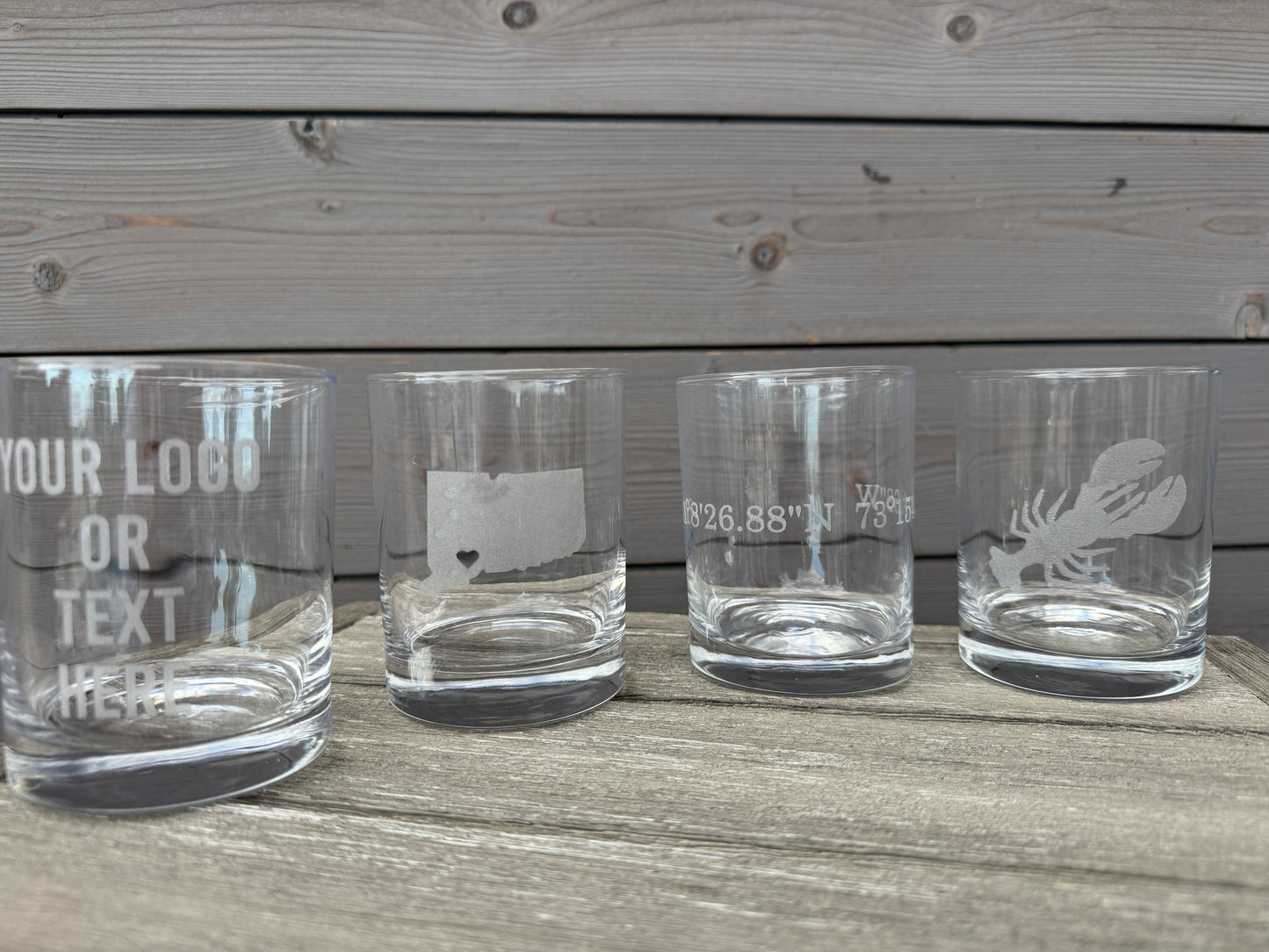 Custom Laser Engrave Rock Glass