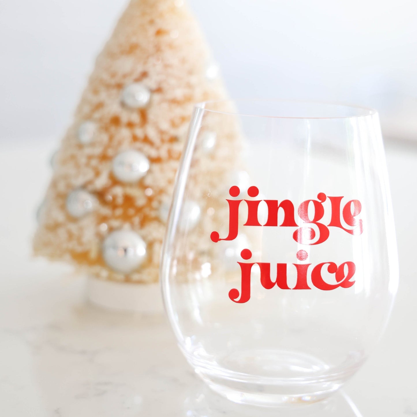Holiday Acrylic Wine Glasses | Festive Christmas Stemless Wine Glass Gift Everything Labeled