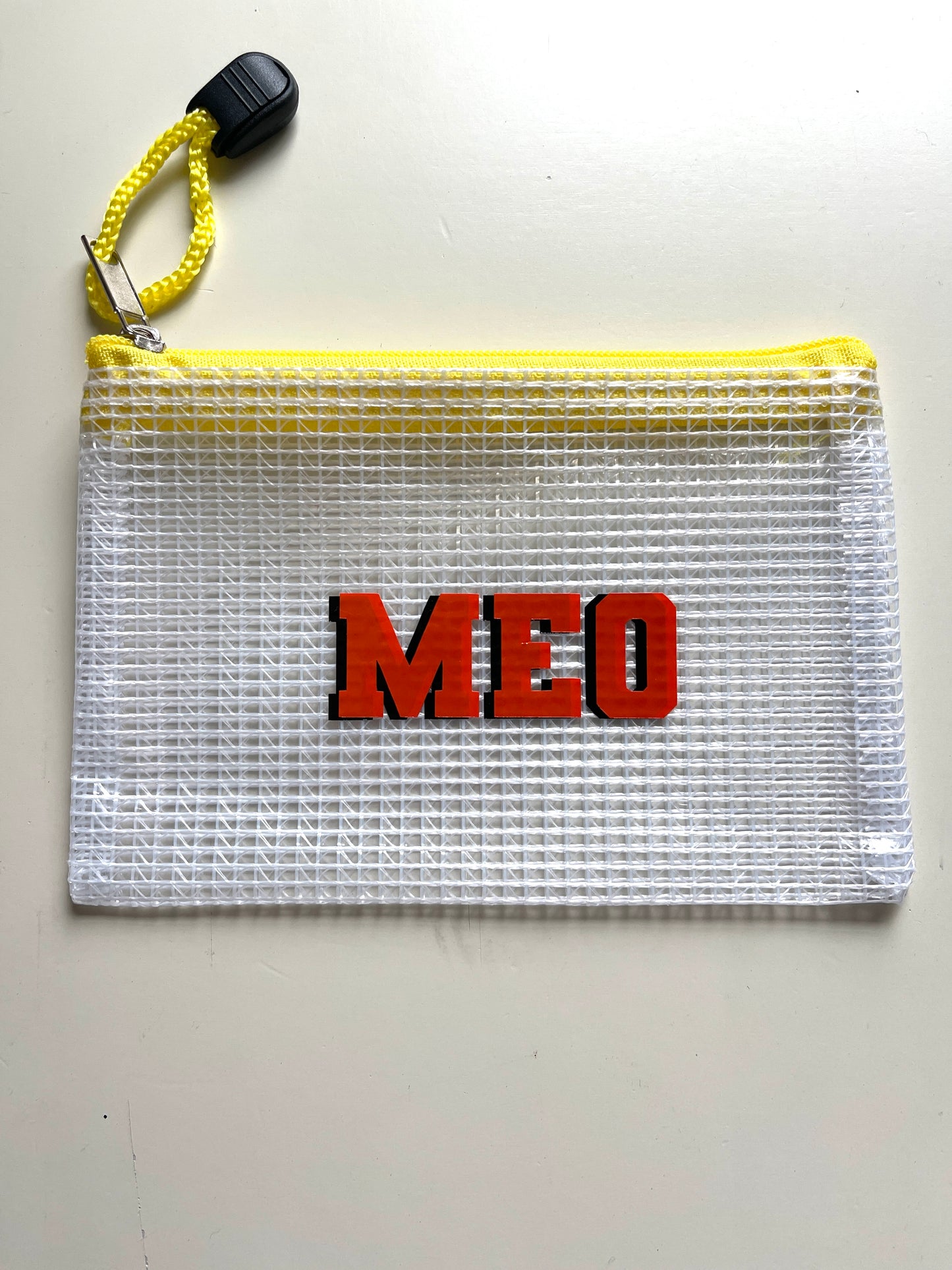 Custom Shadow Monogram Zipper Pouches