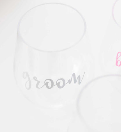 Bridal Party Wine Glass | Bridesmaid & Maid of Honor Gift Glass Everything Labeled