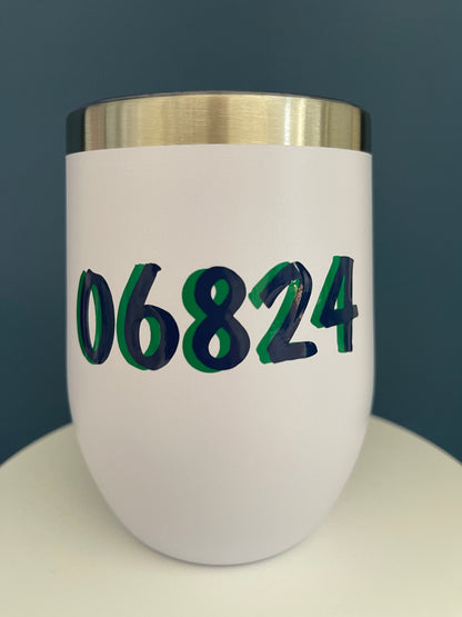 Custom Zip Code Drinkware | Personalized Hometown Tumblers, Glasses & Wine Cups Everything Labeled