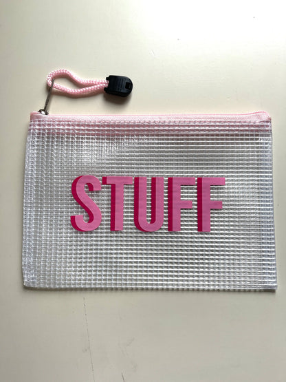 Custom Shadow Monogram Zipper Pouches Everything Labeled