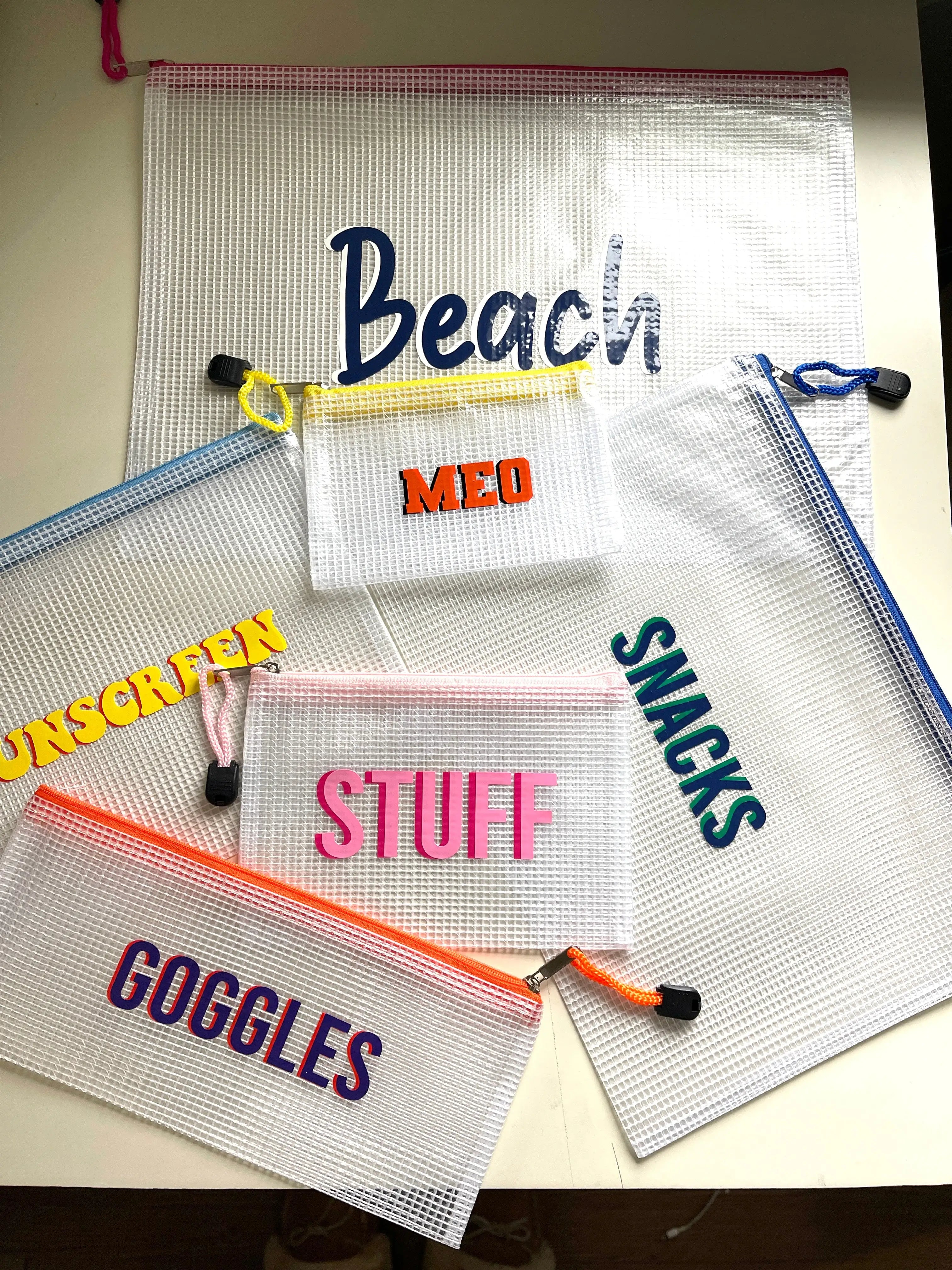 Custom Shadow Monogram Zipper Pouches: Personalized Organization