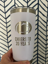 Load image into Gallery viewer, Custom Tall Lasered Engraved Stainless Steel Tumblers
