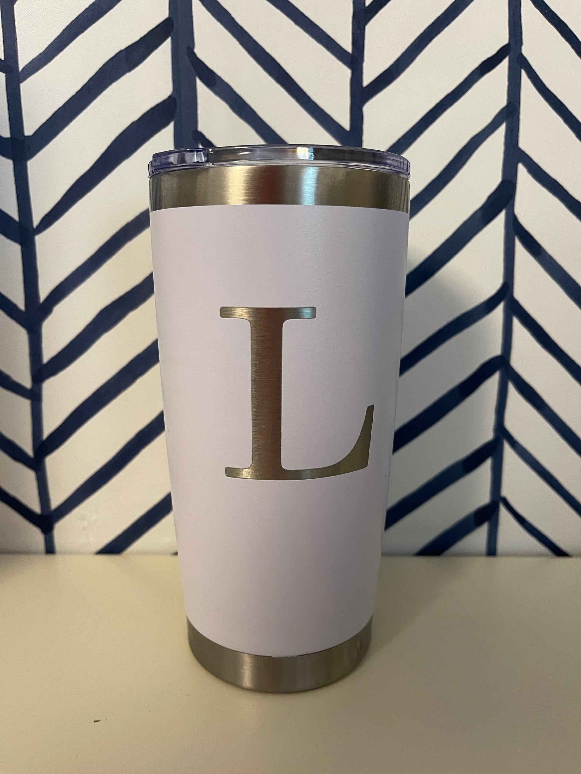 Custom Tall Stainless Steel Tumbler with Lid | Personalized 20 oz Insulated Tumbler Everything Labeled