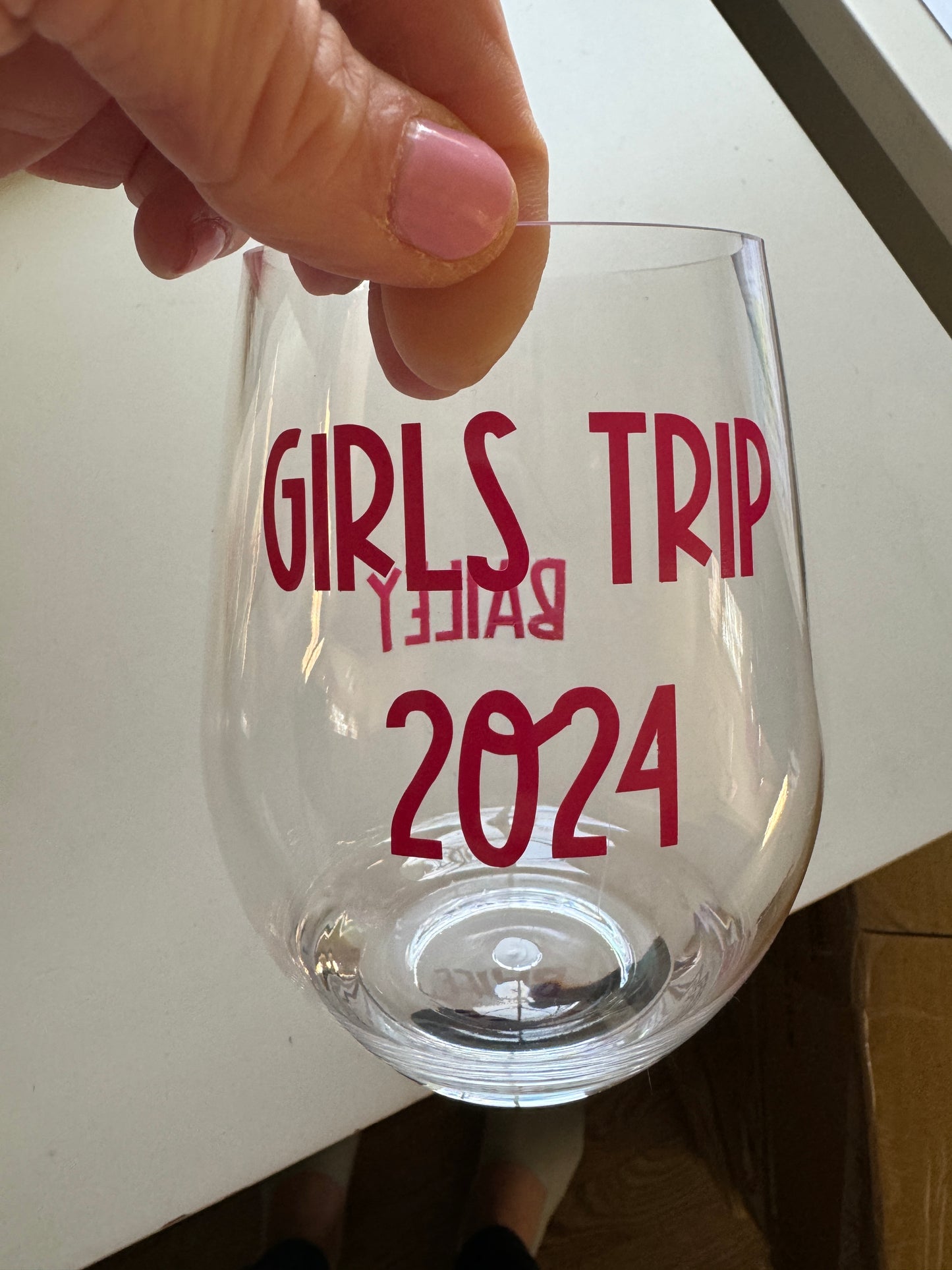 Custom Acrylic Wine Glasses | Personalized Stemless Wine Glass