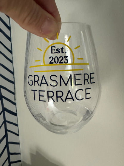 Custom Acrylic Wine Glasses | Personalized Stemless Wine Glass