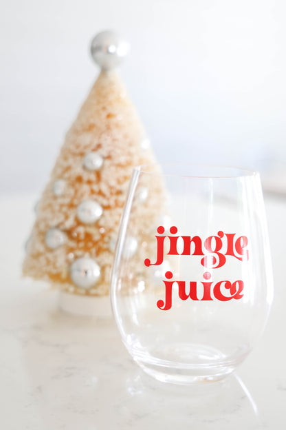Holiday Acrylic Wine Glasses | Hostess Gift | Stemless