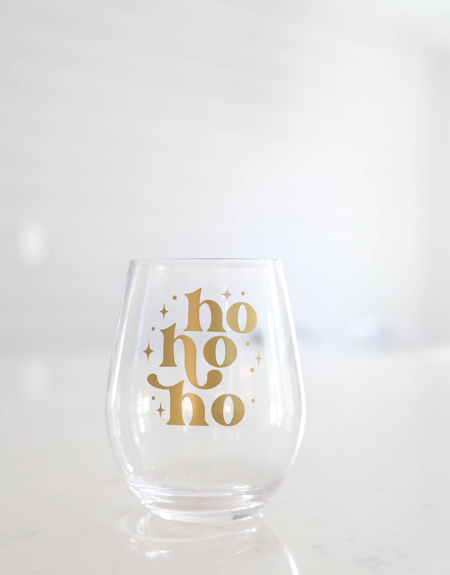 Holiday Acrylic Wine Glasses | Hostess Gift | Stemless