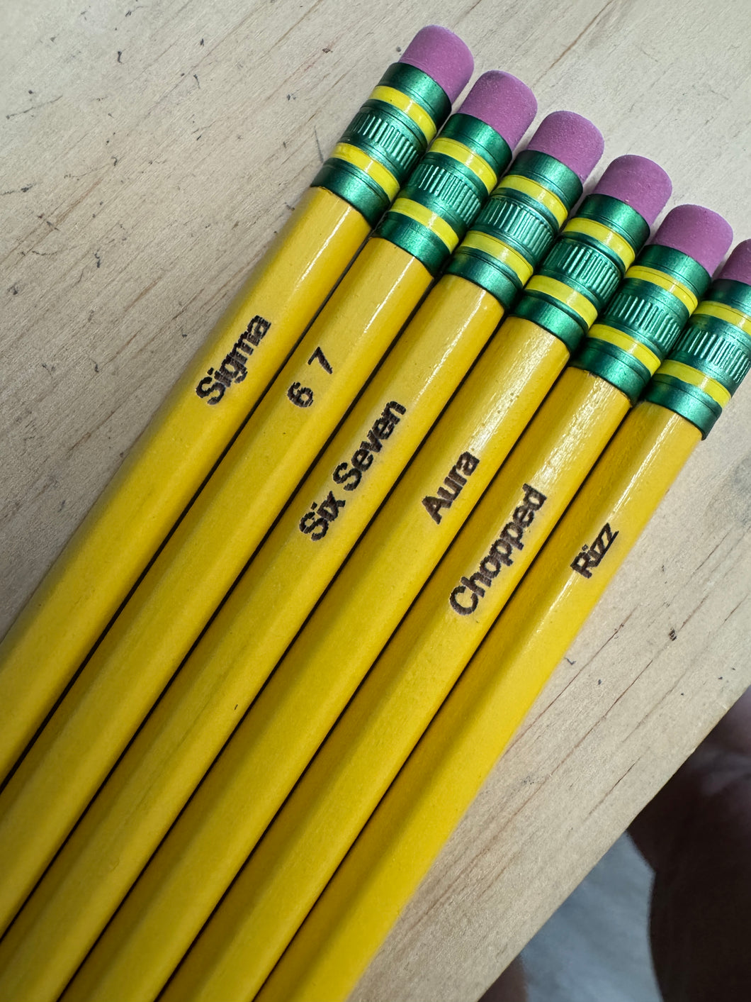 Engraved Ticonderoga Pencils | Middle School Sayings | 6 or 12 Pack of Pencils | Neon Pencils