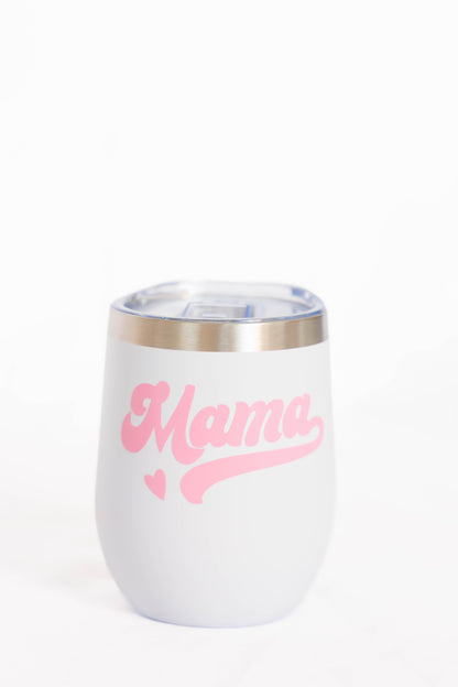 Mama Stainless Steel Tumbler – 12 oz Insulated Mom Gift Cup Everything Labeled