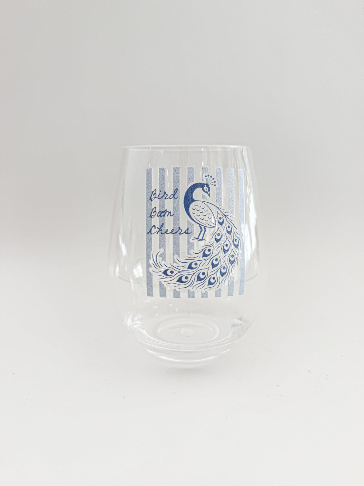 Bird Bam Cheers Acrylic Wine Glass Everything Labeled