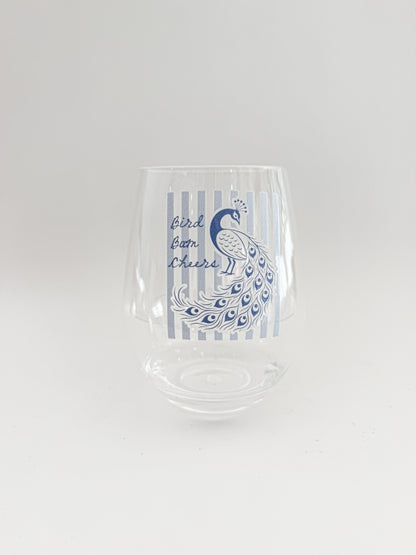 Bird Bam Cheers Acrylic Wine Glass Everything Labeled