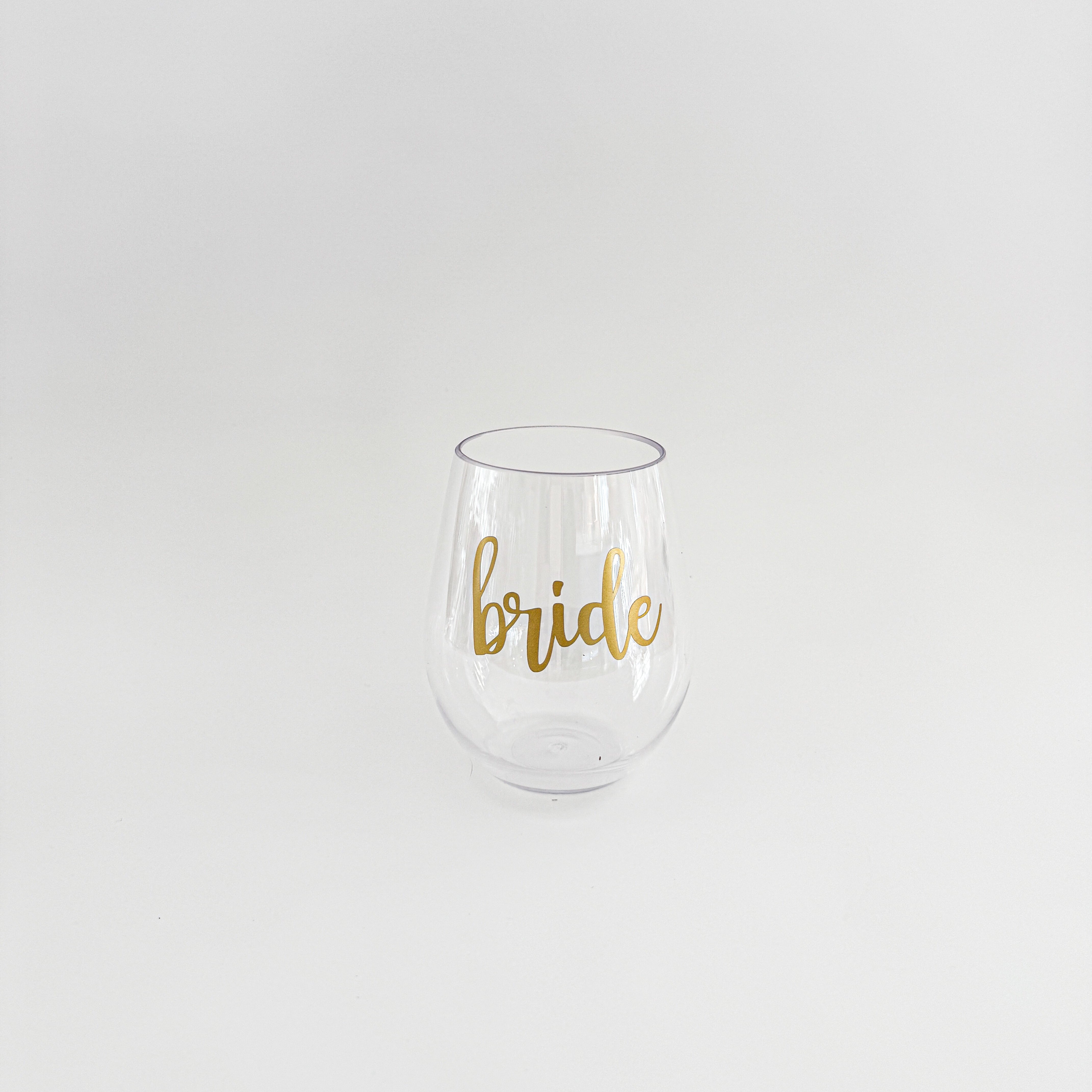 Bridal Party Wine Glass | Bridesmaid & Maid of Honor Acrylic Wine Glass