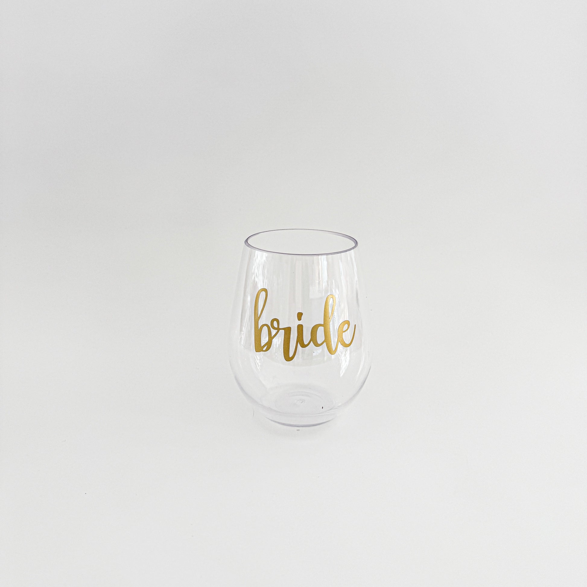Bridal Party Wine Glass – Bridesmaid & Maid of Honor Acrylic Wine Glass Everything Labeled