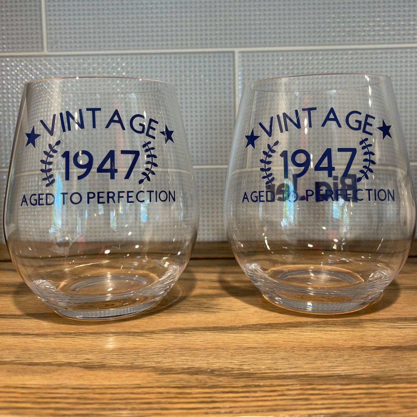 Custom Acrylic Wine Glass | Personalized 20 oz Stemless Wine Glass Everything Labeled