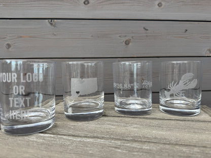 Custom Laser Engrave Rock Glass