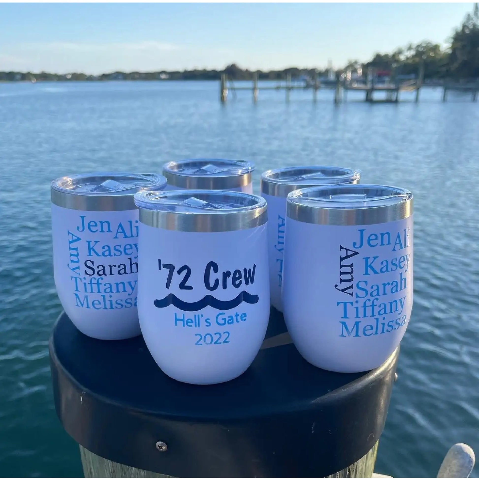 Custom Stainless Steel Tumbler with Lid | Personalized 12 oz Stemless Tumbler Everything Labeled