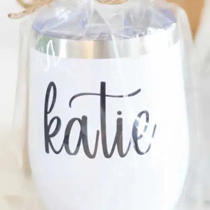 Custom Stainless Steel Tumbler with Lid Everything Labeled