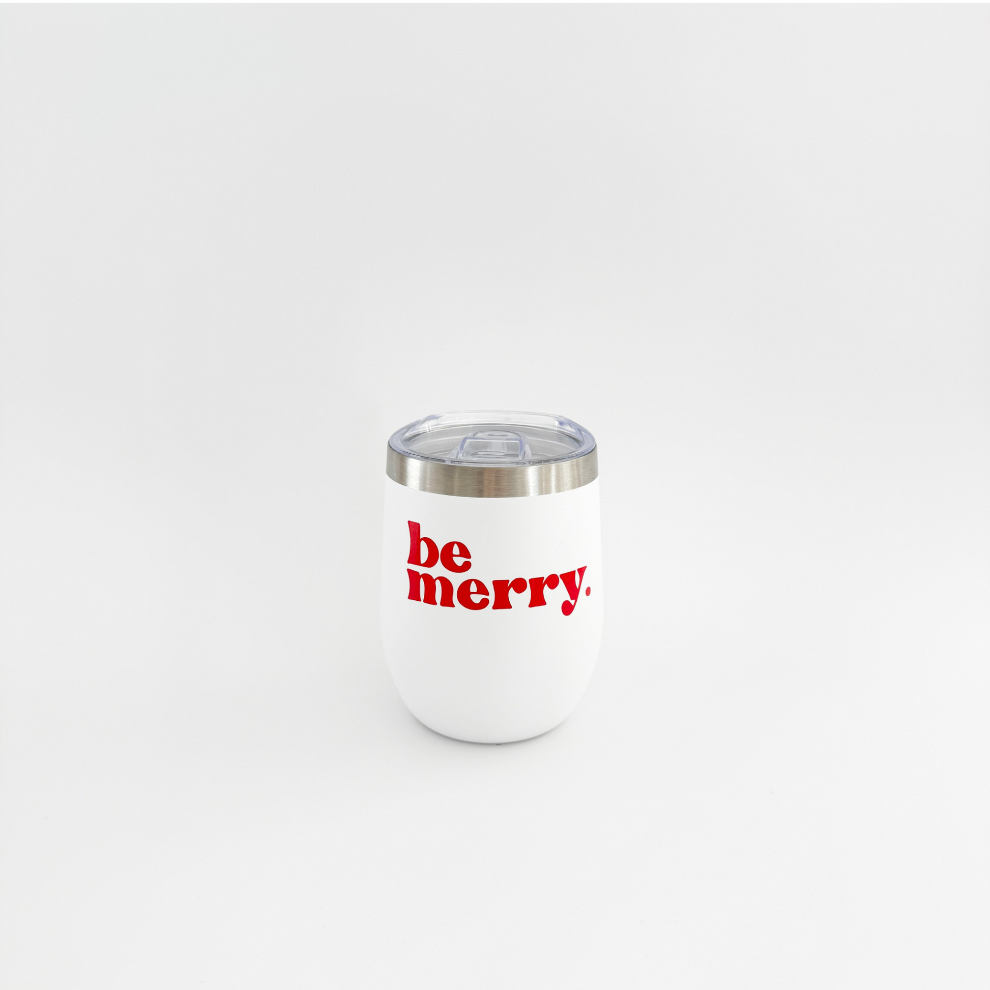 Be Merry Holiday Stemless Tumbler | Festive Christmas Gift Everything Labeled