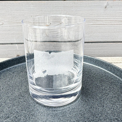 Custom Laser Engraved Rock Glass - 13 oz heavy base personalized whiskey glass