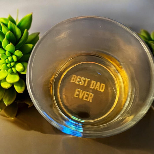 Engraved Father's Day Whiskey Glass | Personalized Dad Gift