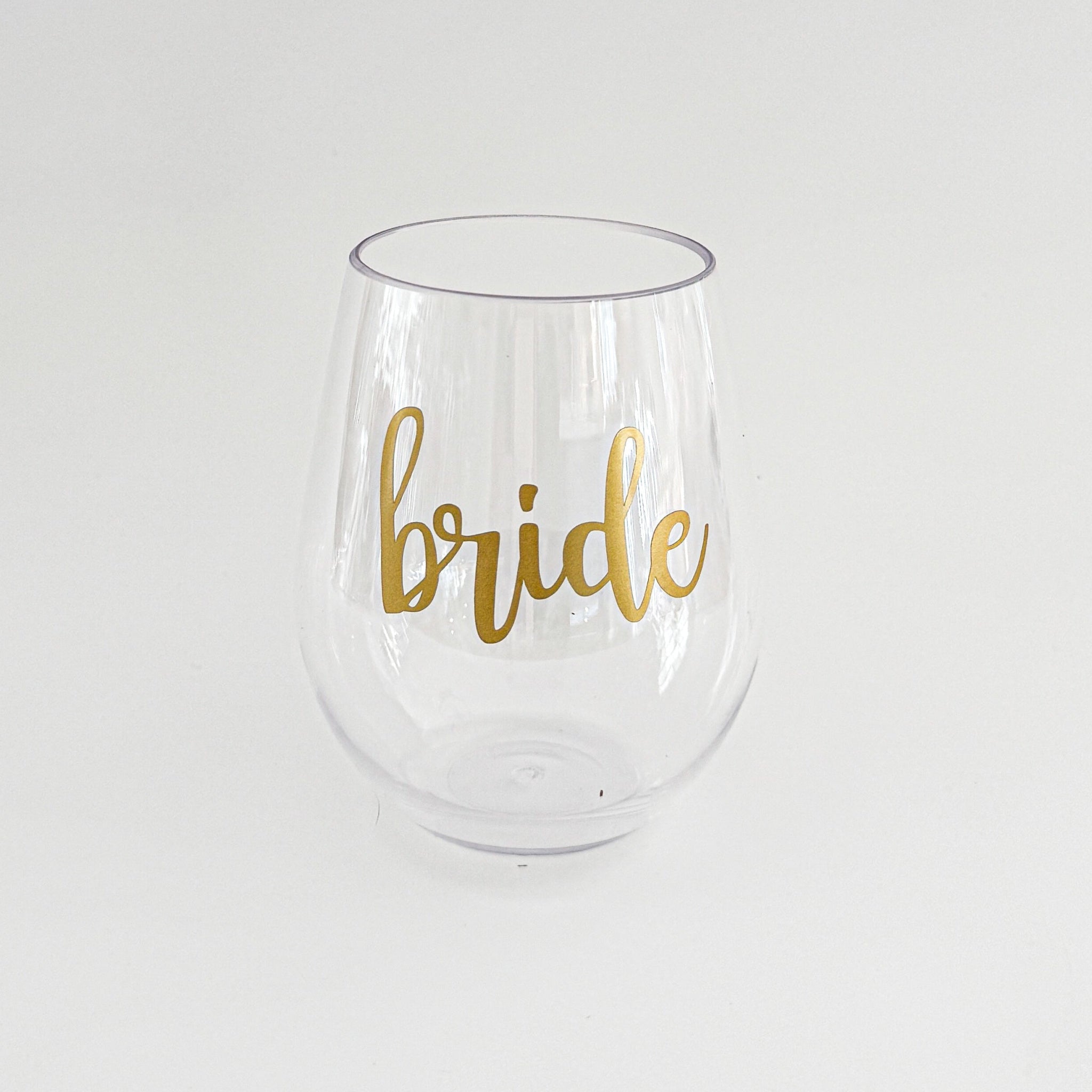 Bridal Party Wine Glass | Bridesmaid & Maid of Honor Acrylic Wine Glass