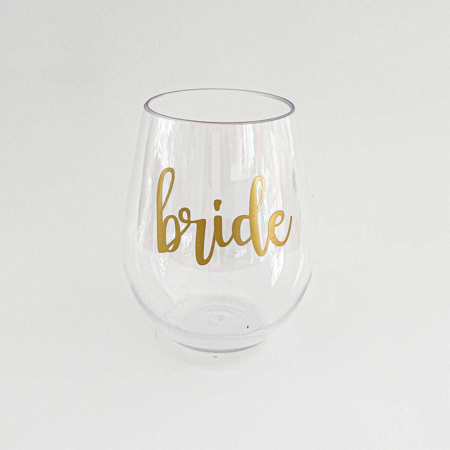 Bridal Party Wine Glass – Bridesmaid & Maid of Honor Acrylic Wine Glass Everything Labeled