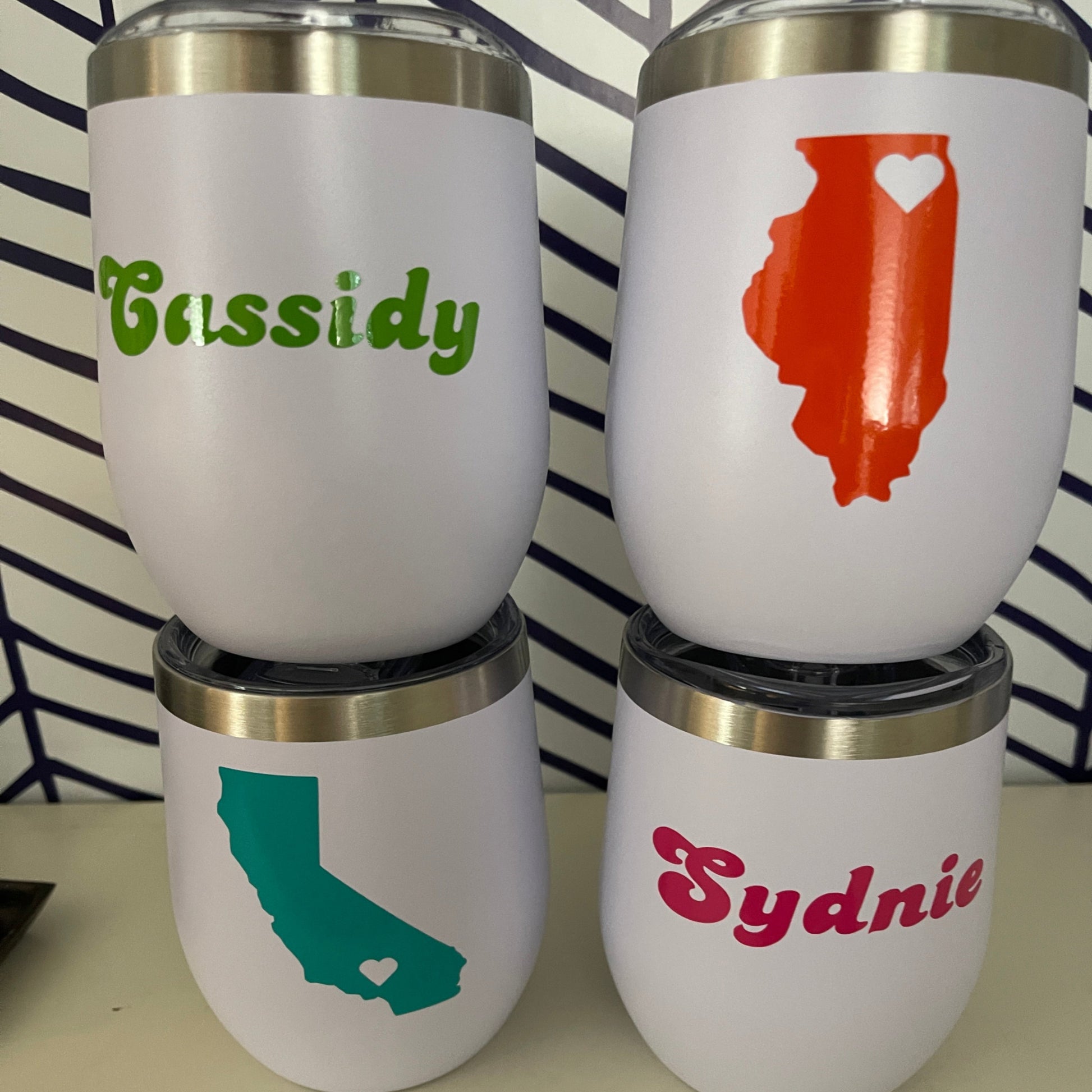 Custom State Shape Drinkware – Personalized Tumblers, Wine Glasses & Barware Everything Labeled