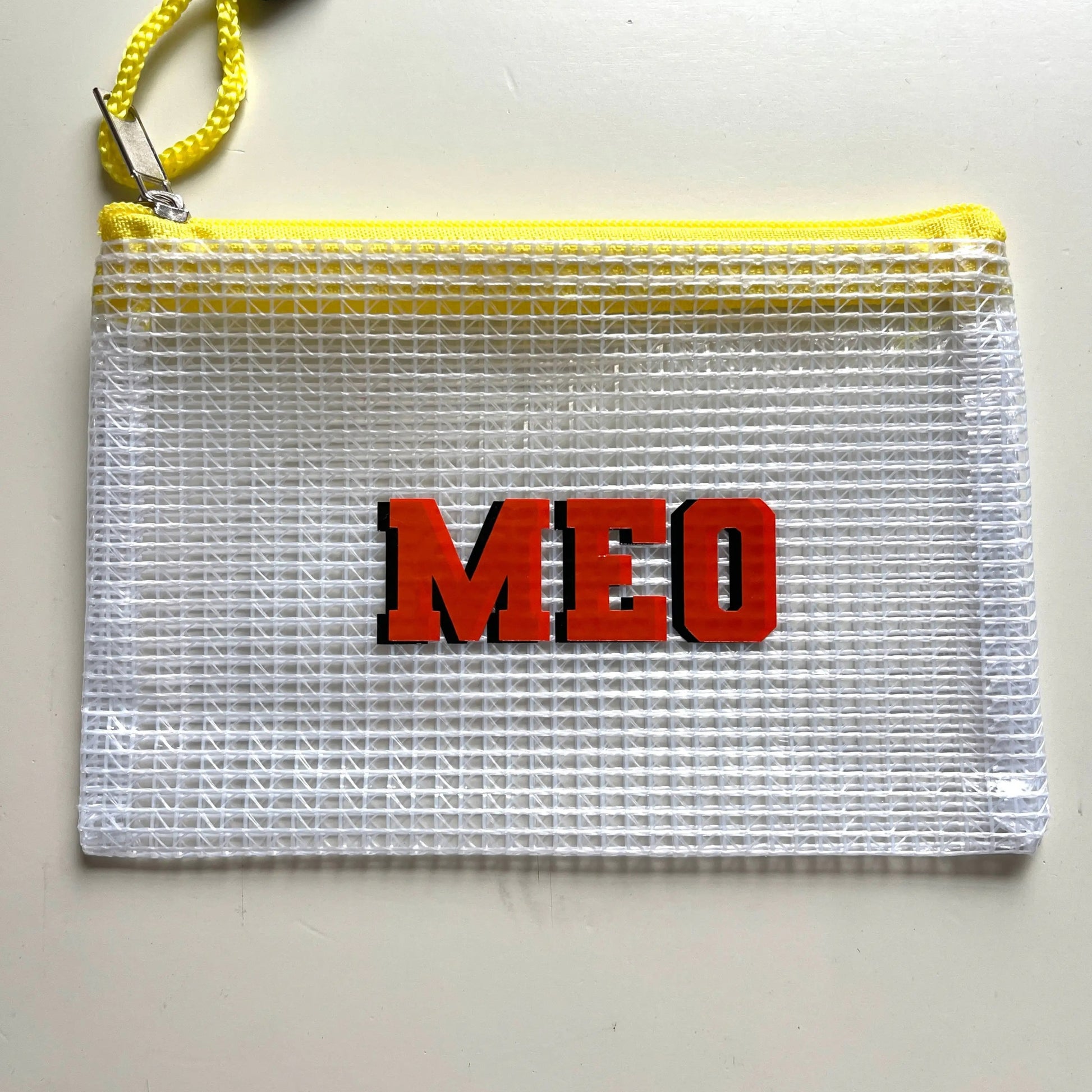 Custom Shadow Monogram Zipper Pouches Everything Labeled