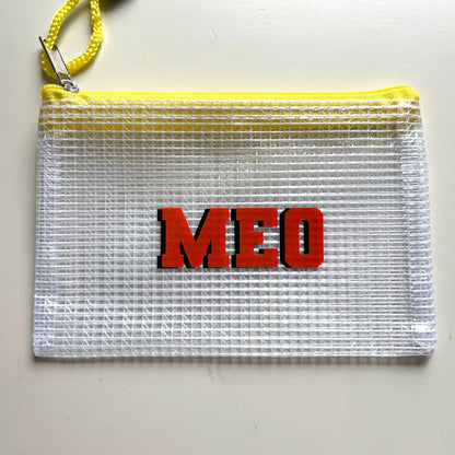 Custom Shadow Monogram Zipper Pouches Everything Labeled