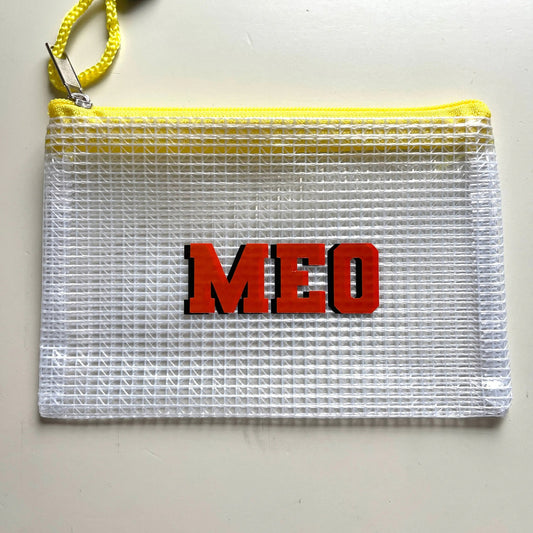 Custom Shadow Monogram Zipper Pouches Everything Labeled