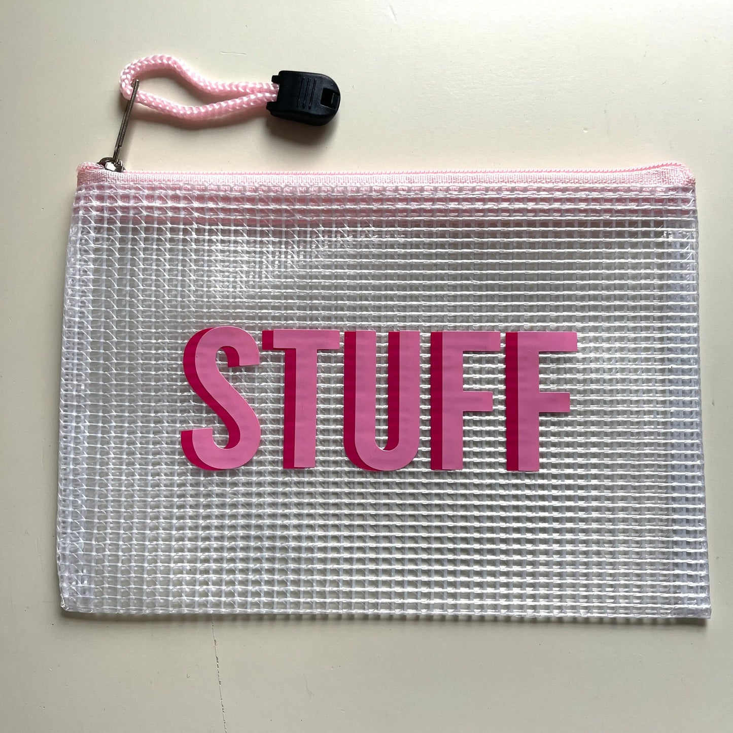 Custom Shadow Monogram Zipper Pouches Everything Labeled