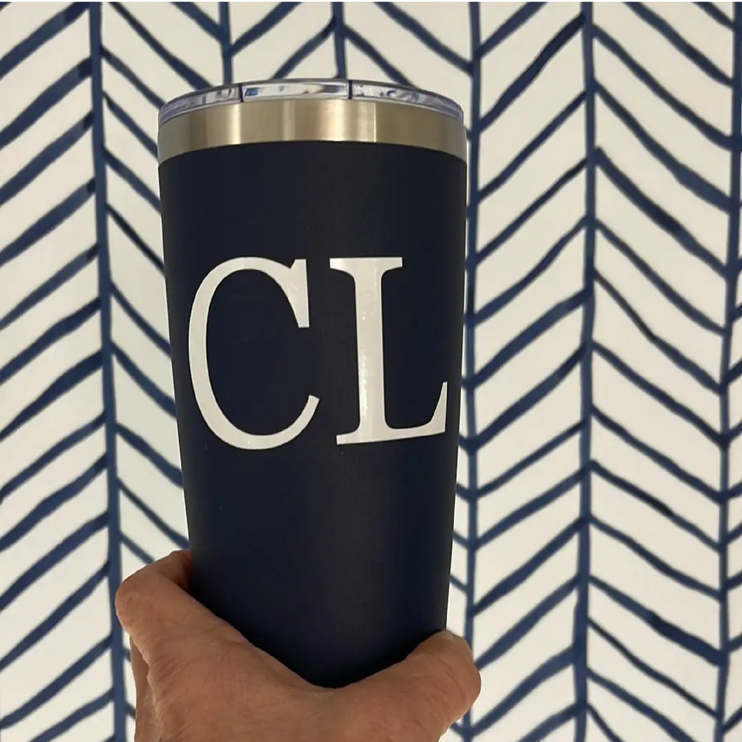 Custom Tall Stainless Steel Tumbler with Lid Everything Labeled