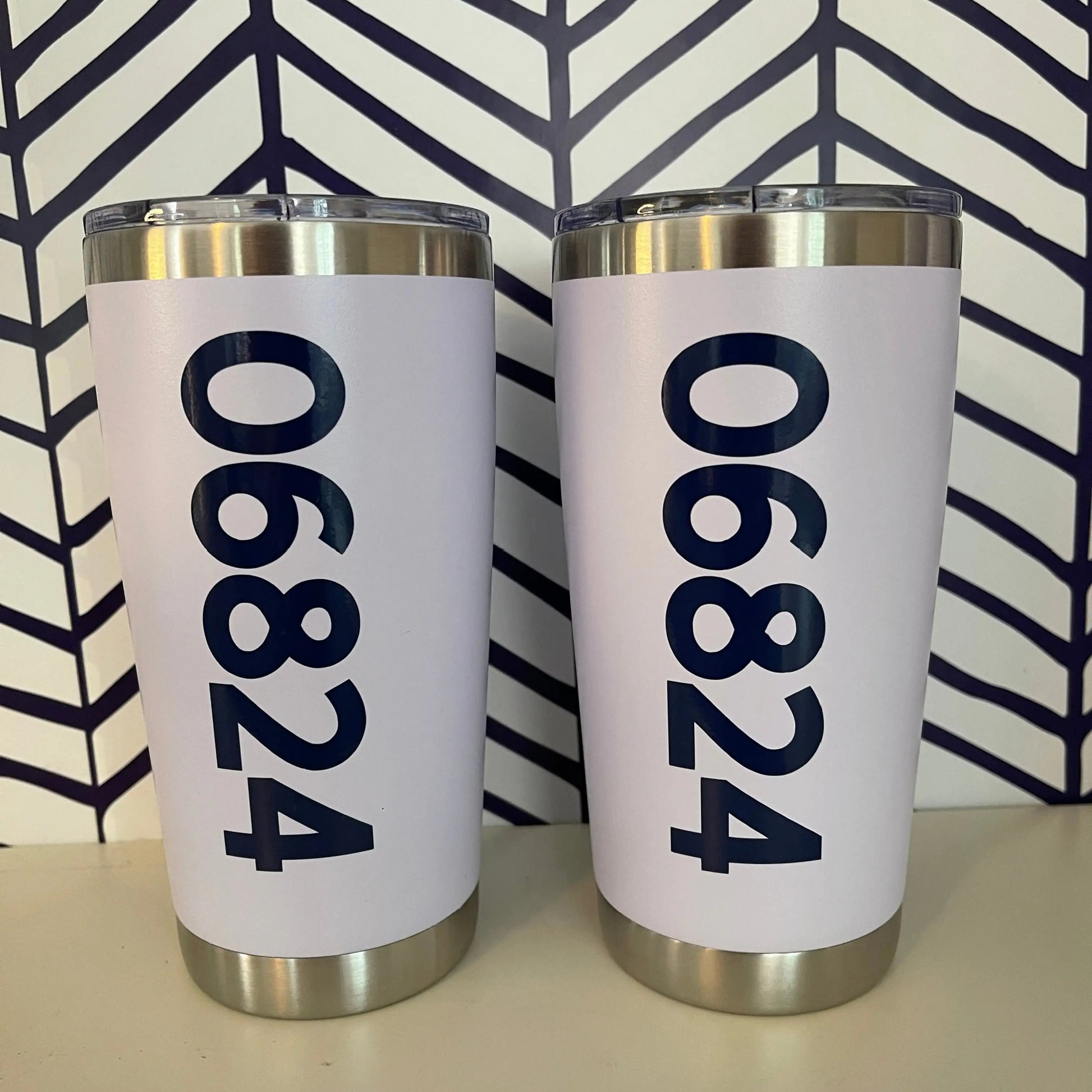 Custom Tall Stainless Steel Tumbler with Lid Everything Labeled