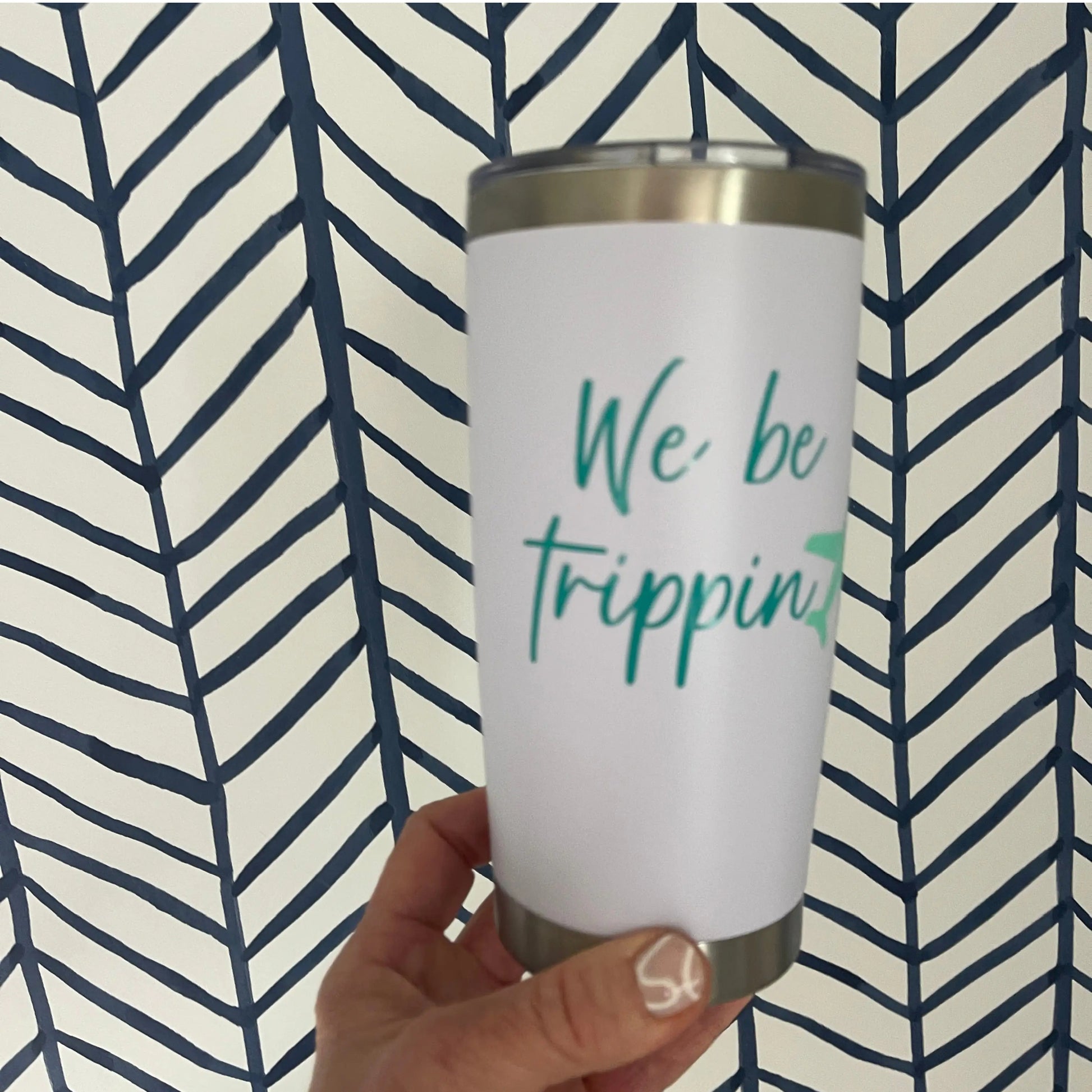 Custom Tall Stainless Steel Tumbler with Lid Everything Labeled