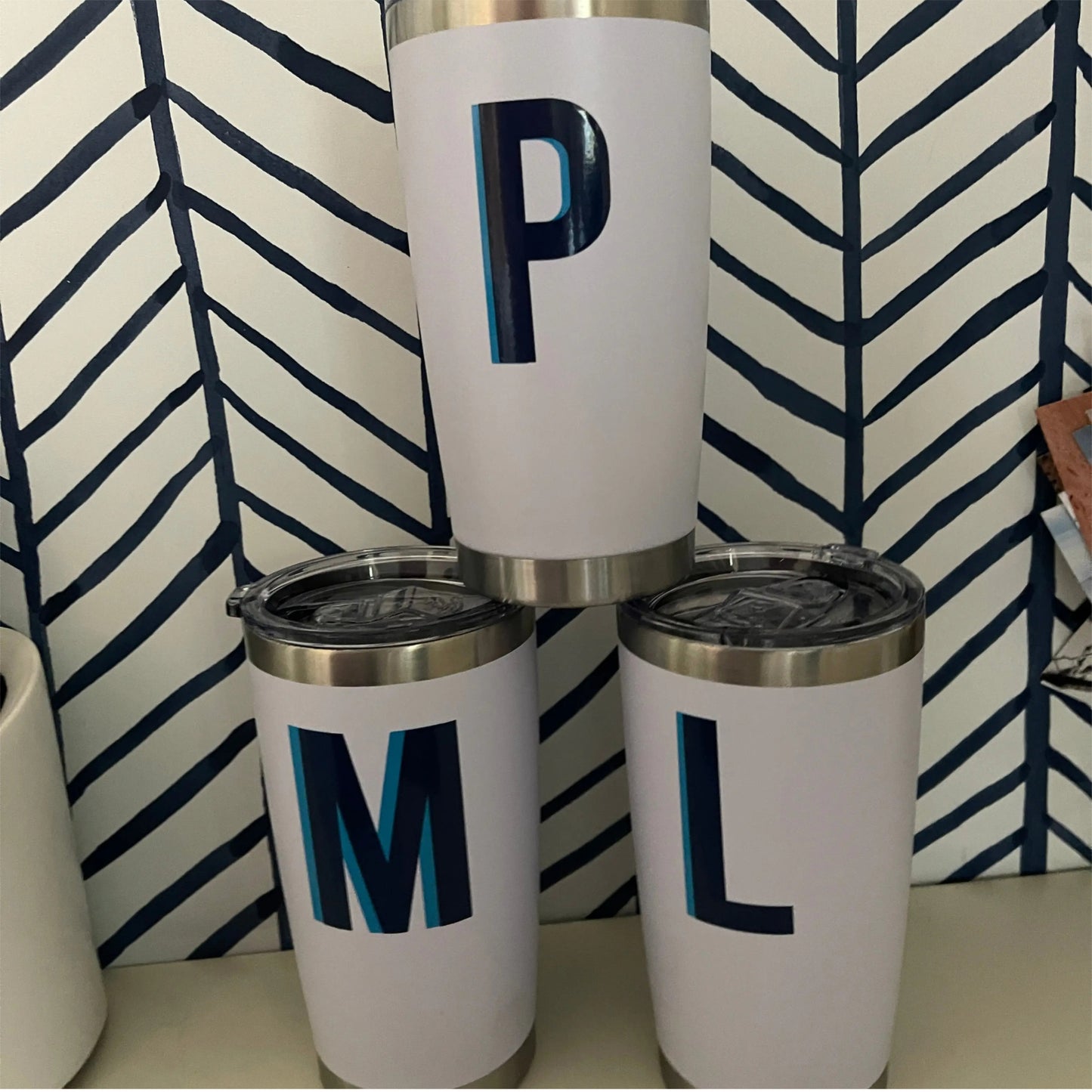 Custom Tall Stainless Steel Tumbler with Lid Everything Labeled