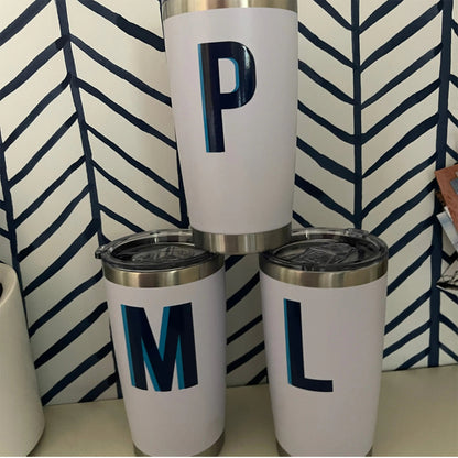 Custom Tall Stainless Steel Tumbler with Lid Everything Labeled