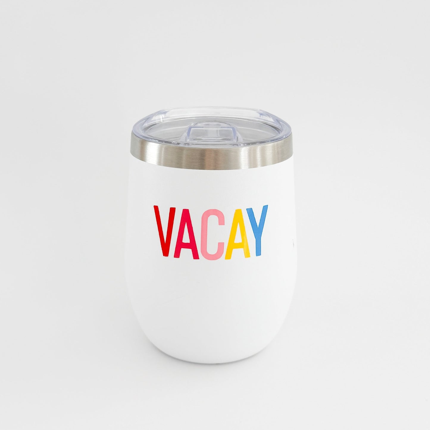 Vacay Stainless Steel Tumbler – 12 oz Insulated Vacation Drinkware Everything Labeled
