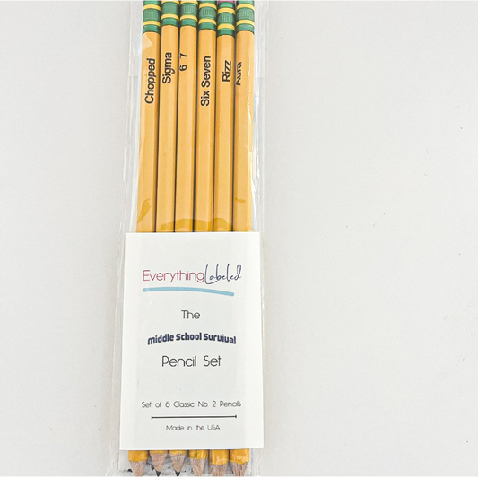 Engraved Ticonderoga Pencils | Middle School Sayings  | Neon Pencils Everything Labeled