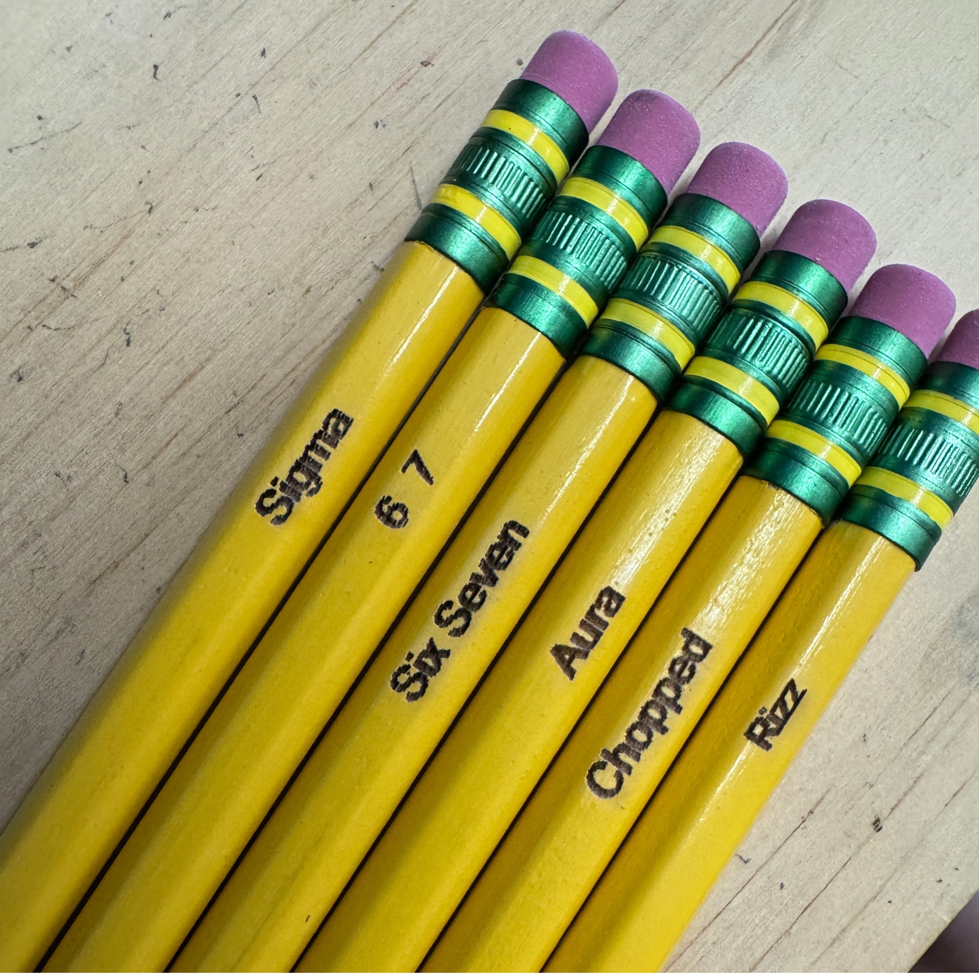 Engraved Ticonderoga Pencils | Middle School Sayings  | Neon Pencils Everything Labeled