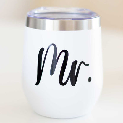 Mr. & Mrs. Drinkware – Personalized Wedding Tumblers Everything Labeled