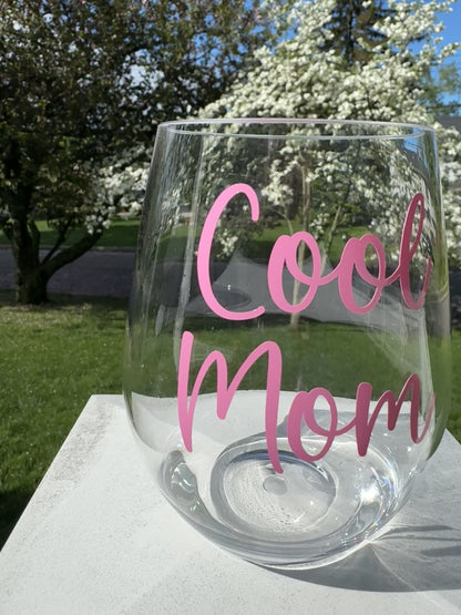 Cool Mom Acrylic Wine Glass