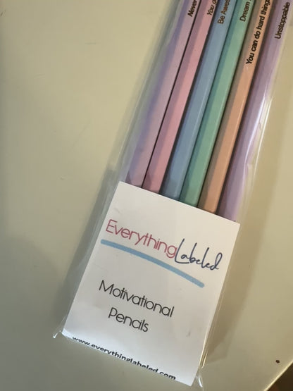 Engraved Ticonderoga Pencils | Motivational Sayings | 6 or 12 Pack of Pencils | Pastel Pencils